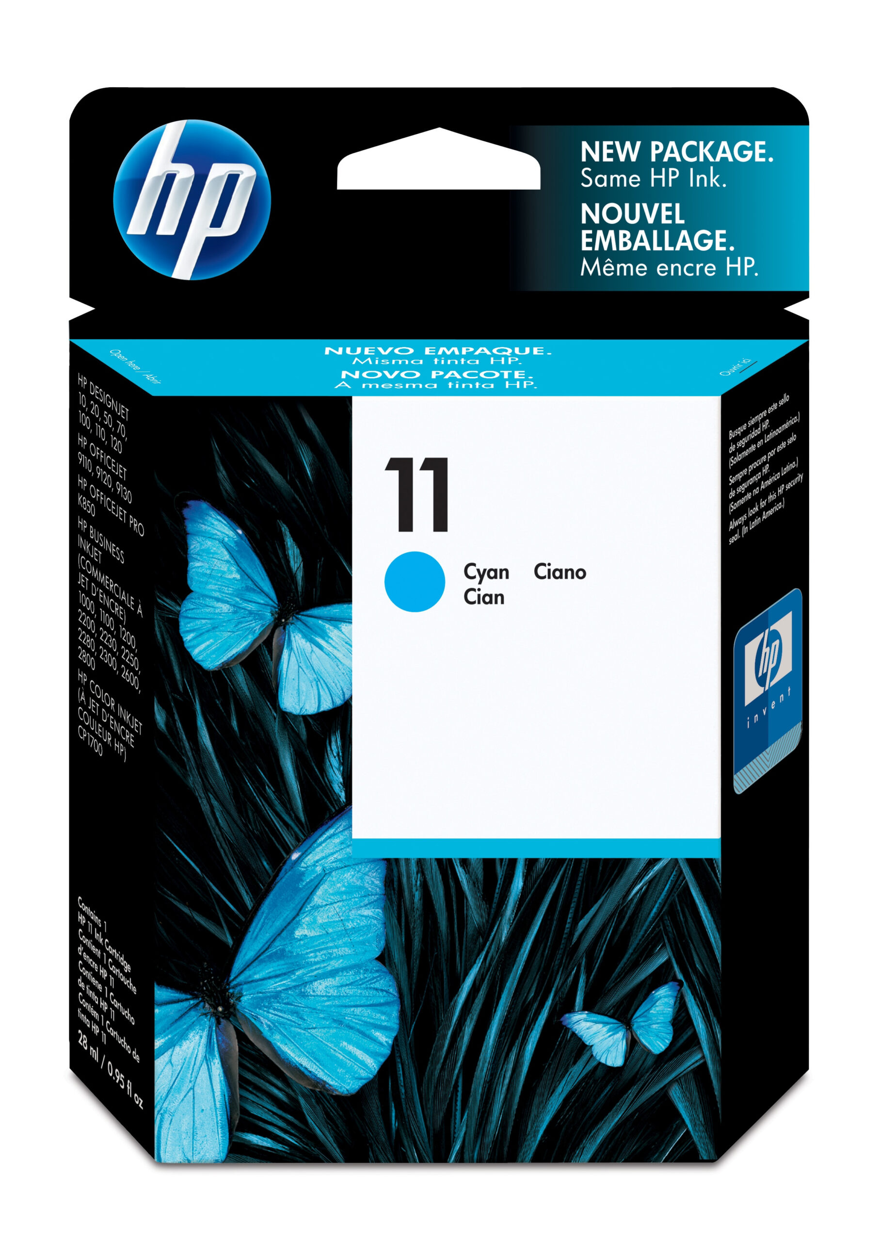 HP Cartucho de tinta original 11 cian