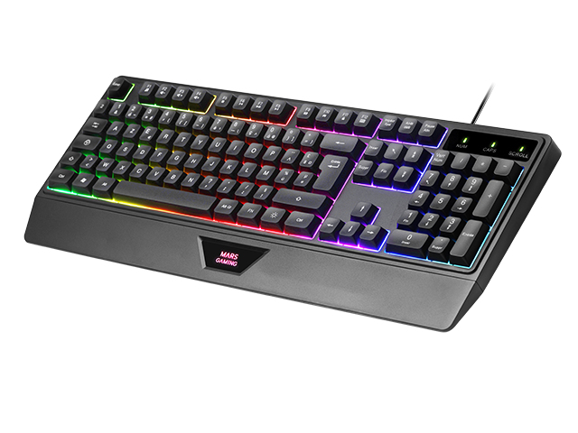 Mars Gaming MCP124, Combo Gaming 3en1, Teclado Ergonómico H-Mech LED RGB, Ratón RGB 3200DPI Switches HUANO, Alfombrilla Nanotextil 360x260mm, Compatibilidad Multiplataforma, Layout Español, Negro - Imagen 3