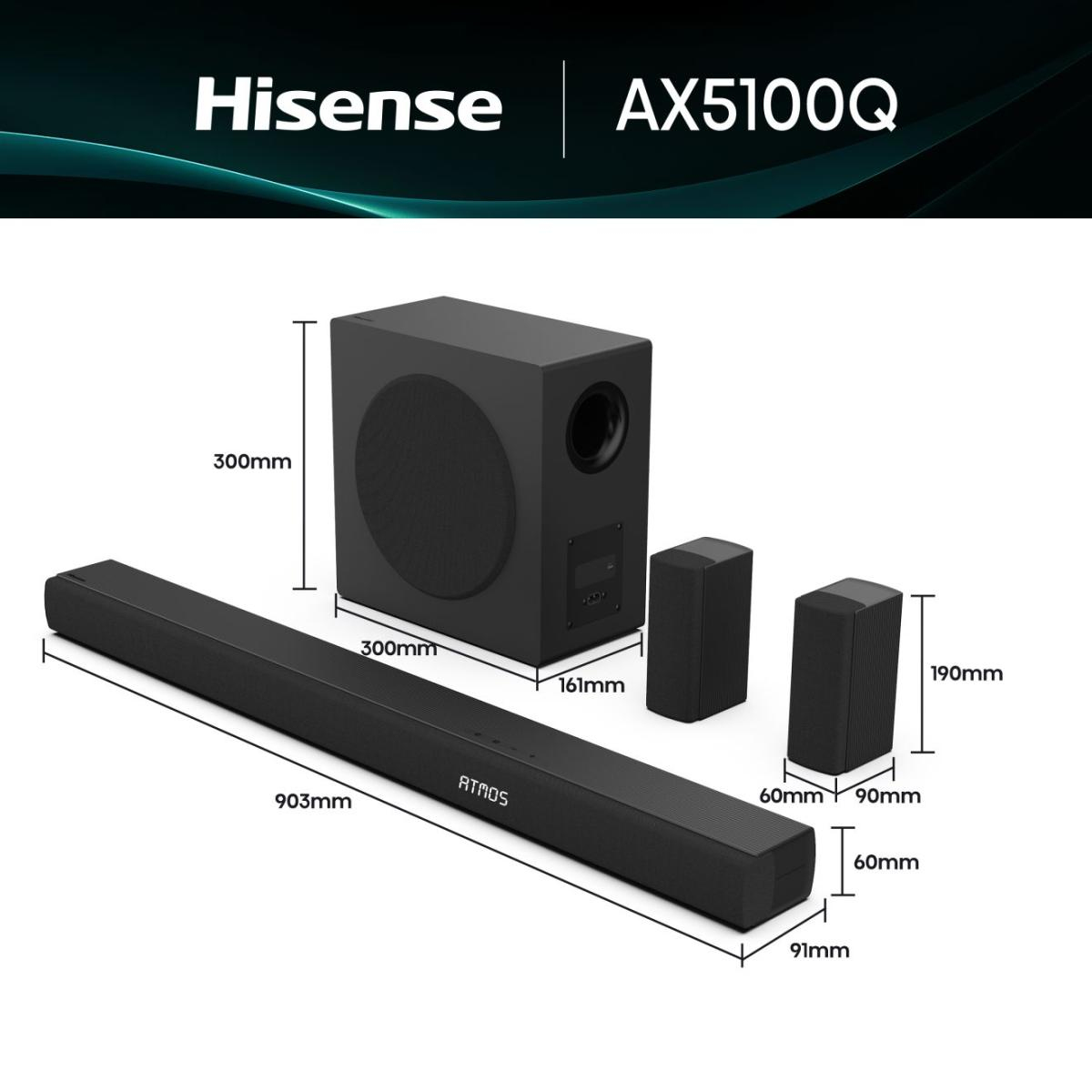 Hisense AX5100Q Negro 5.1 canales 580 W - Imagen 2