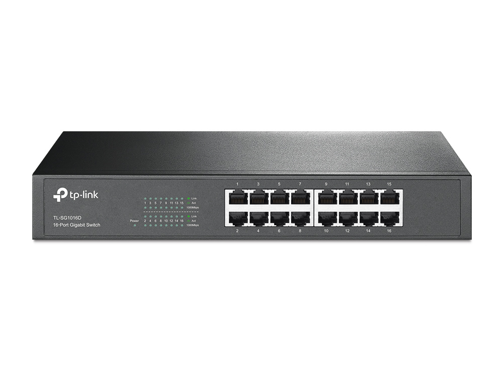 TP-Link TL-SG1016D switch No administrado L2 Gigabit Ethernet (10/100/1000) Negro