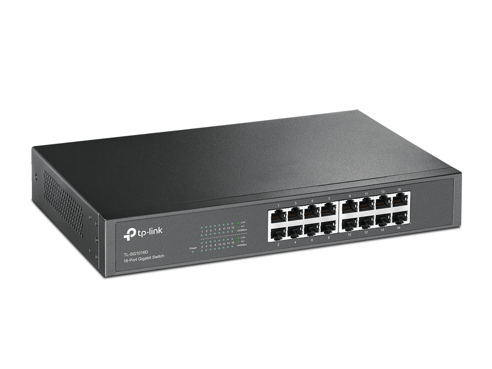 TP-Link TL-SG1016D switch No administrado L2 Gigabit Ethernet (10/100/1000) Negro - Imagen 2