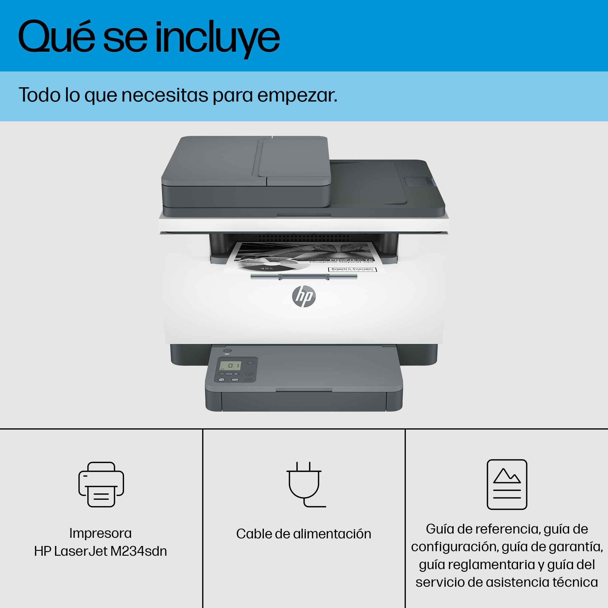 HP LaserJet M234sdn Multifunction Blanco y negro Impresora, Solo Ethernet; Fotocopiadora, escáner - Imagen 2