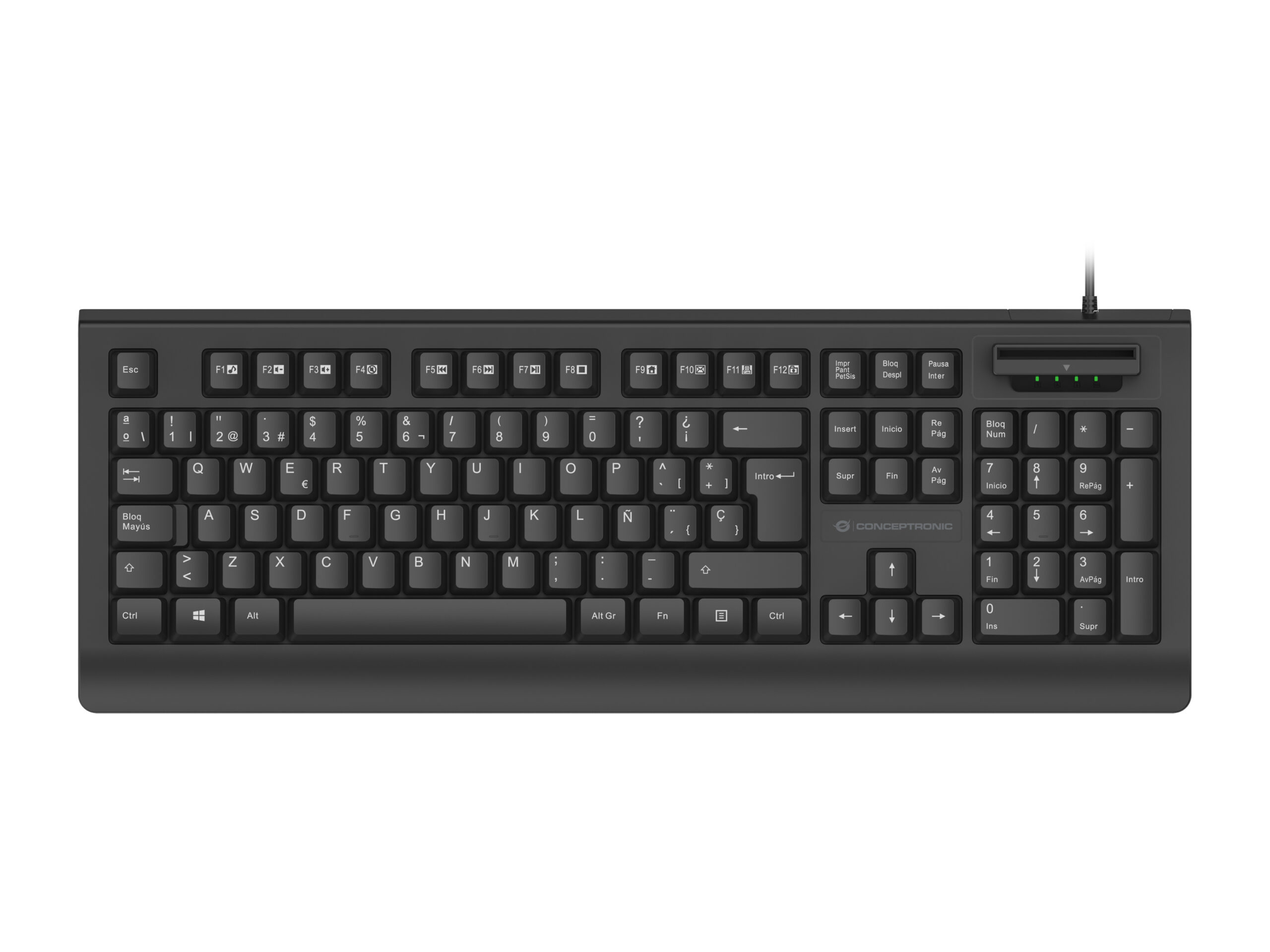 Conceptronic KAYNE01ES teclado Oficina USB QWERTY Español Negro