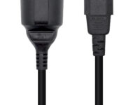 AISENS Cable Alimentación 16A, C14/M A CEE7/H, 25cm