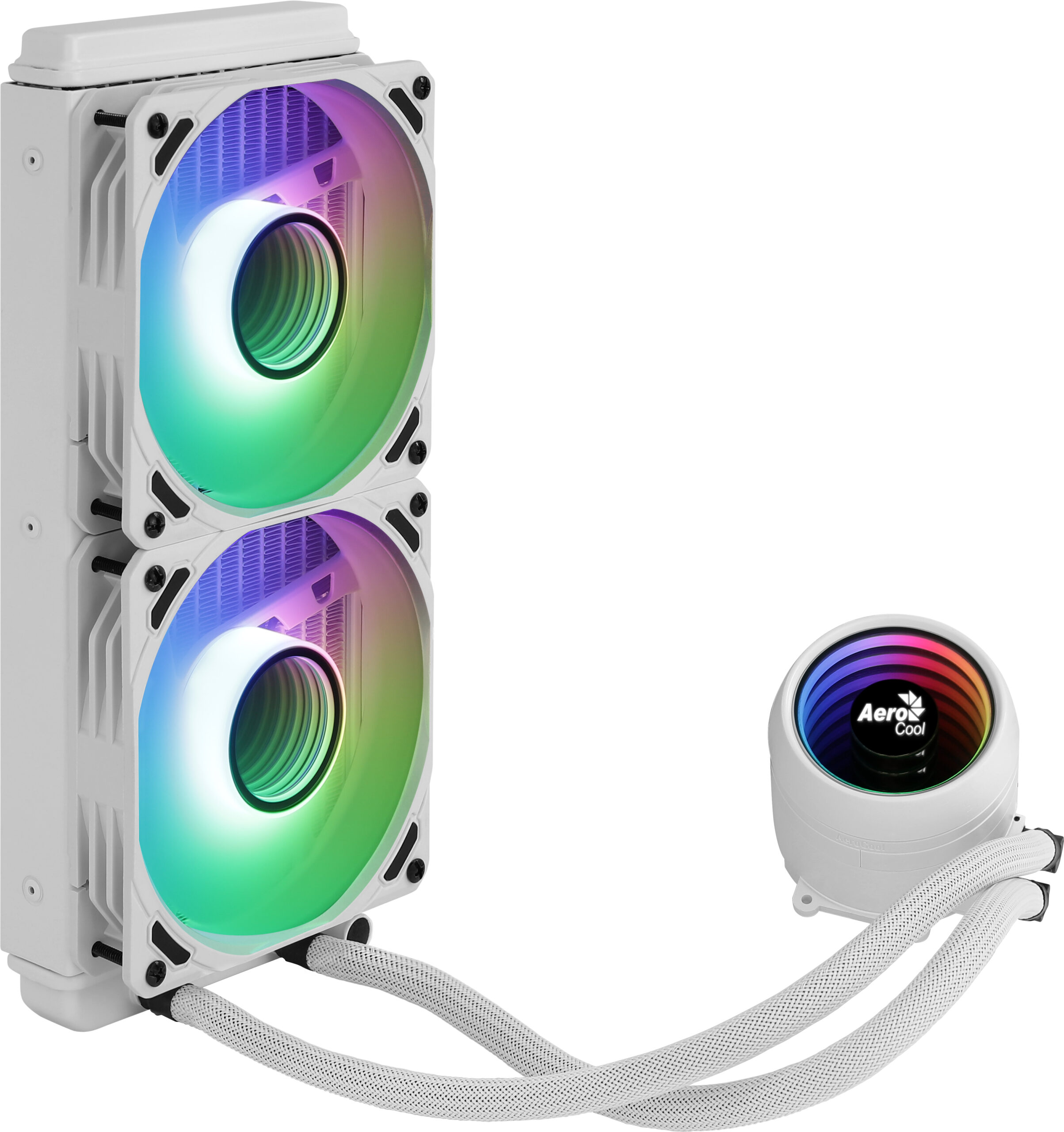 Aerocool MIRAGEL240W Refrigeración Líquida CPU 2xVentilador 12cm ARGB TDP 400W Blanco - Imagen 2