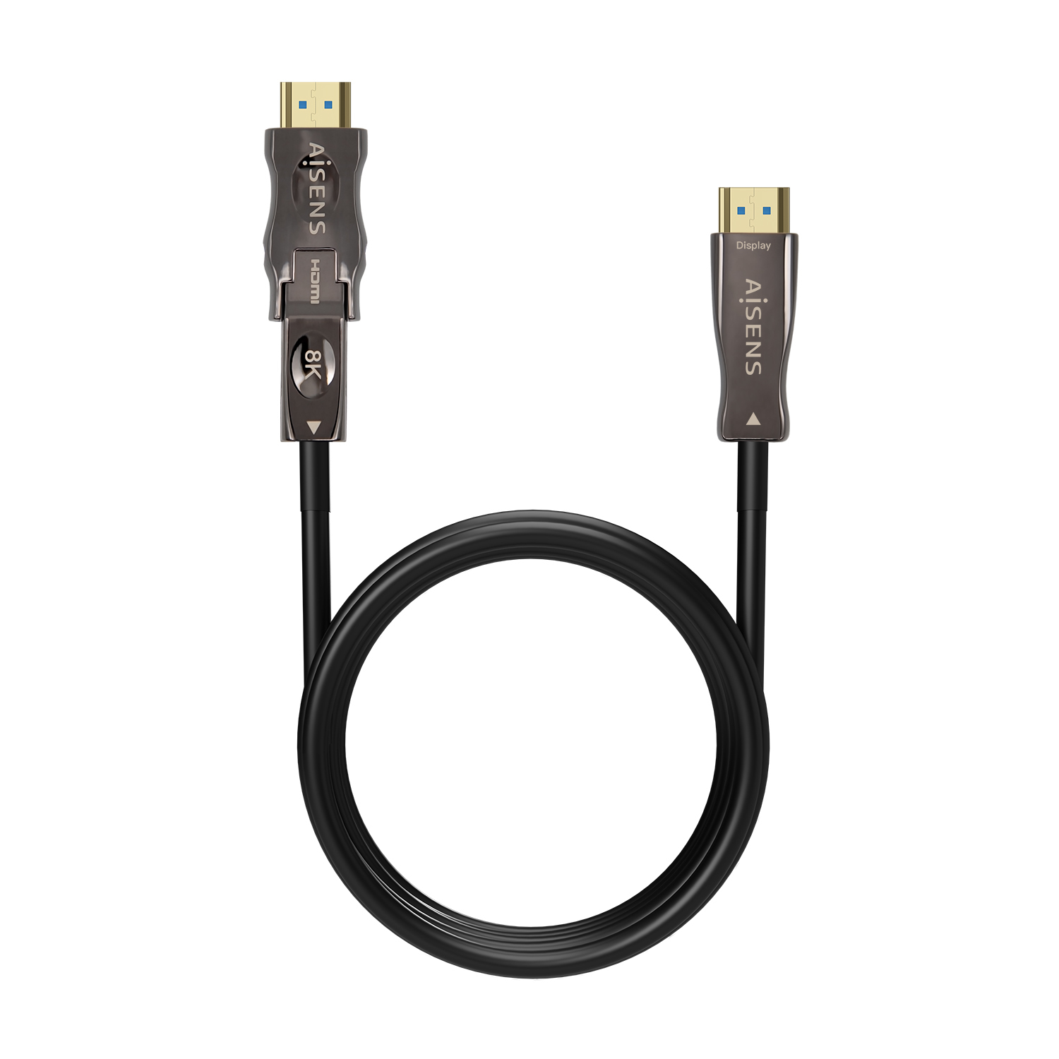 AISENS Cable Hdmi V2.1 AOC Desmontable Ultra Alta Velocidad / Hec 8K@60Hz 4K@120Hz 4:4:4 48Gbps, A/M-D/A/M, Negro, 30M - Imagen 2