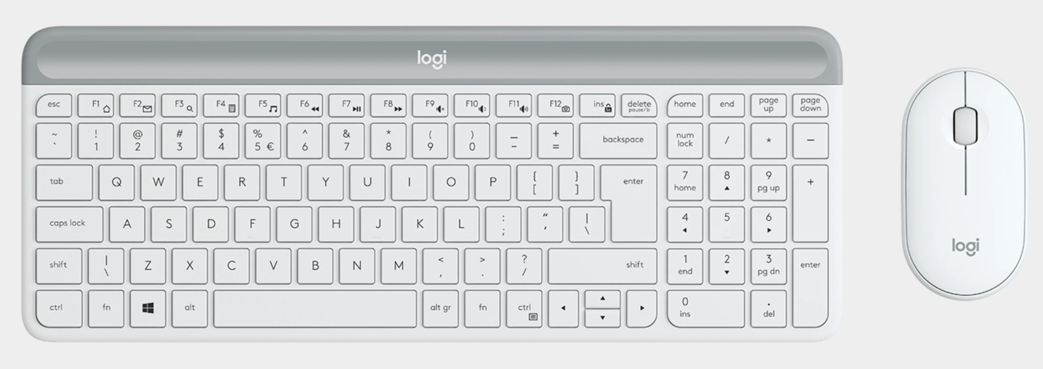 Logitech 920-009199 teclado Ratón incluido Oficina RF inalámbrico Español Blanco