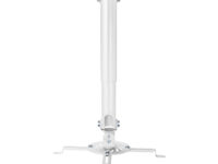 AISENS Soporte Universal Giratorio, Inclinable y Extensible de Techo para Proyector 13.5Kg, Blanco