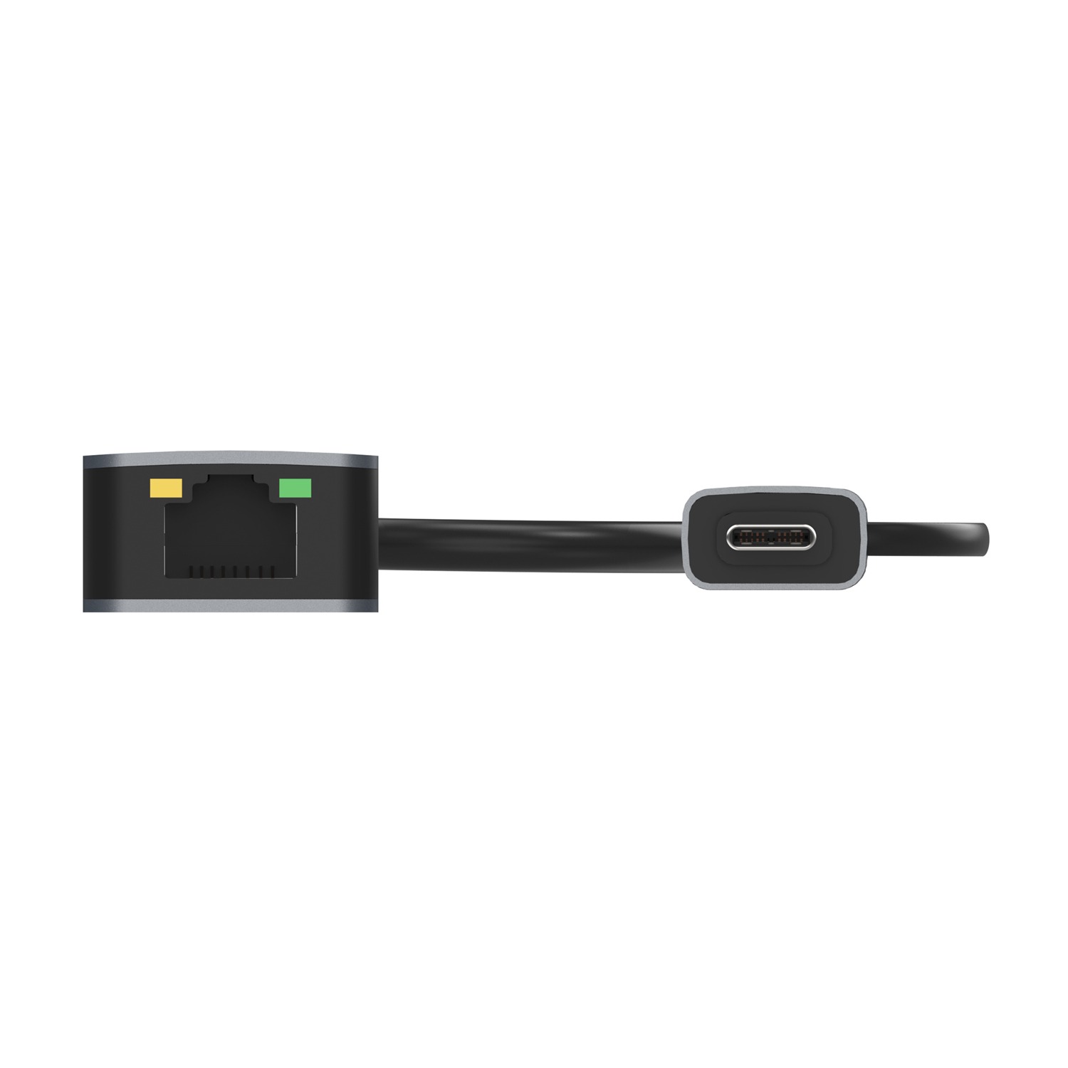 AISENS Conversor USB3.2 Gen1 USB-A+USB-C a Ethernet 2.5G 10/100/1000/2500 Mbps, Gris, 15cm - Imagen 3