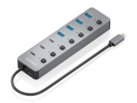 AISENS Hub USB3.2 Gen2 10G USB-C, USB-C/M-4xUSB-A/H+3xUSB-C/H+1xUSB-C/H PD3.0 100W, Gris, 30cm