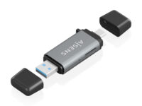 AISENS Lector De Tarjetas SD, Micro SD, MMC, Rs-MMC, MMC Micro, USB-A y USB-C, Gris