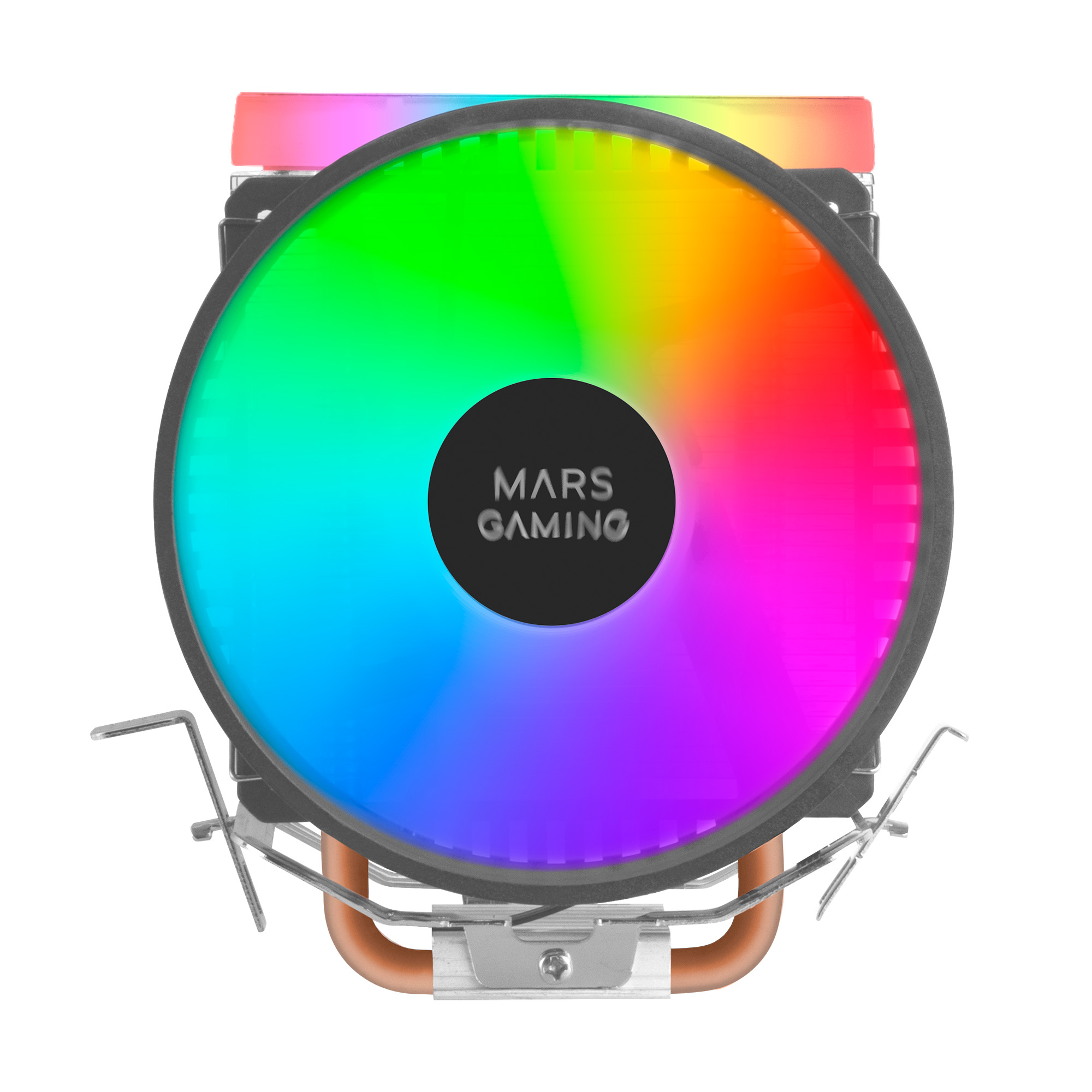 Mars Gaming MCPU33, Disipador CPU Dual FRGB, 3 Heatpipes HCT, TDP 140W, Ventilador Ultra-silencioso PWM 11 cm, Color Negro - Imagen 2
