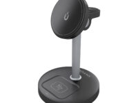AISENS Cargador Inalambrico USB-C 4 en 1 De 15W Para Movil, Apple Watch, Auriculares Con Estuche De Carga, Negro