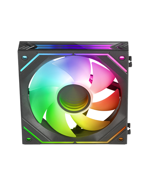 Mars Gaming MF-LINKFINITY Negro, Ventilador Modular PWM 120mm, Sistema de Conexión LINKFINITY, Iluminación Infinity Mirror ARGB 360º, Ultra-silencioso 12dB