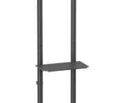 AISENS Soporte De Suelo Eco Con Rueda, Bandeja Para DVD Para Monitor/TV 45kg De 37-70, Negro