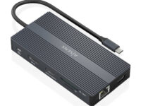 AISENS USB-C Dock 12 En 1, USB-C a 2xHDMI, 1xDisplayport, 1xRJ45, 4xUSB-A, 1xUSB-C, 1xUSB-C PD, 1xSD, 1xMicro SD, Gris, 20cm