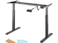 AISENS Bastidor De Escritorio Motorizado, Altura Ajustable Con Panel De Control, 80kg, Negro