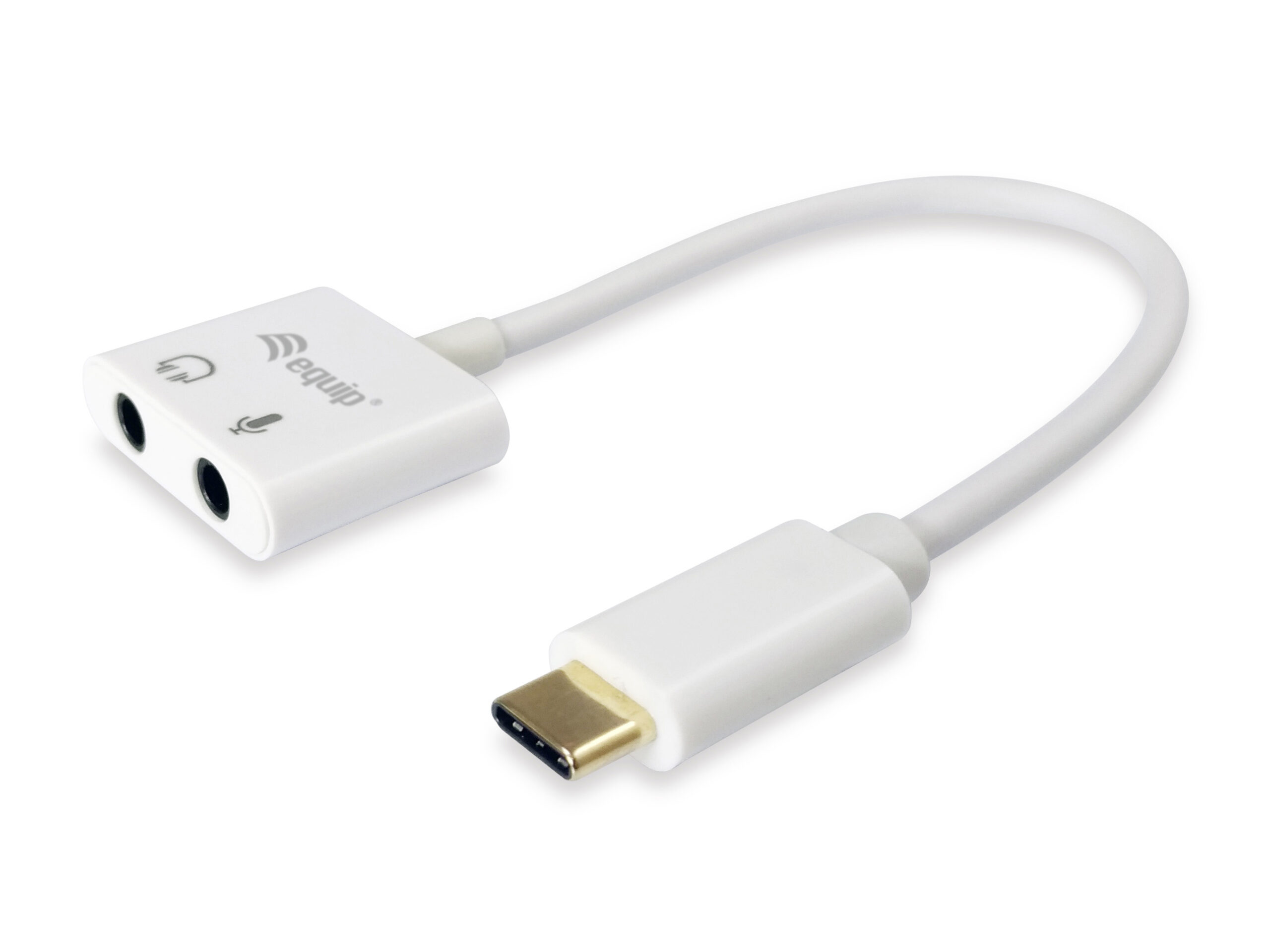 Equip Adaptador de USB-C a audio, color blanco