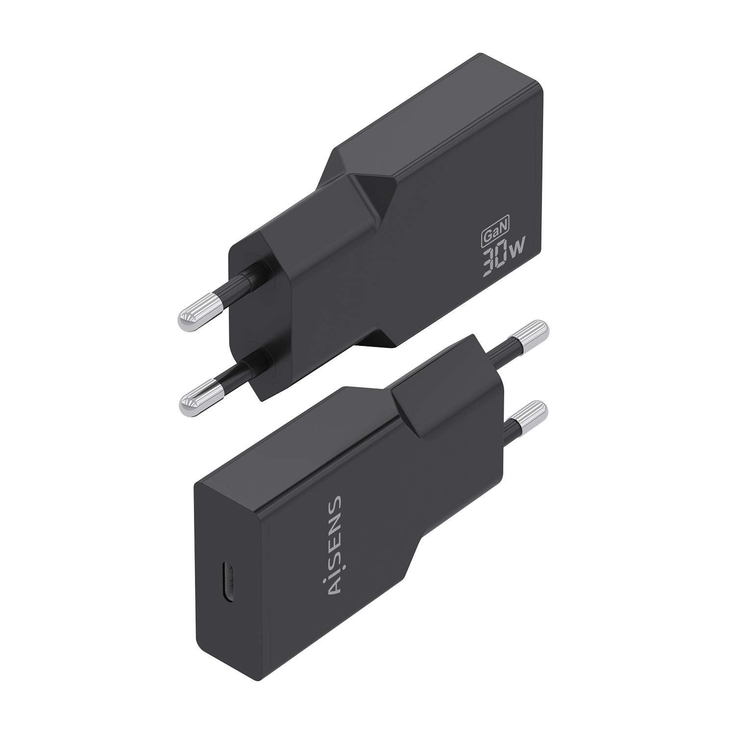 AISENS Cargador Ultra Delgado GaN 30W, 1xUSB-C PD3.0, Negro - Imagen 3