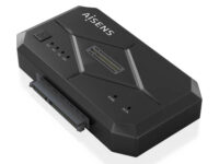 AISENS Estación de Docking SATA 2.5/3.5, M.2 NVMe a USB 3.0/3.1 Gen1, Clone, Negro