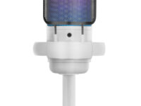 Mars Gaming MMIC-SE, Micrófono de Estudio Profesional ARGB, Ultra Alta Definición ADC 196kHz 24-bit, Soporte Antivibración + Filtro Pop de Malla Metálica, Control de Volumen y Mute, Blanco
