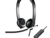 Logitech H650E Auriculares Alámbrico Diadema Oficina/Centro de llamadas USB tipo A Negro, Plata
