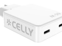 Celly SLIMTC2C65WWH cargador de dispositivo móvil Portátil, Smartphone, Tableta Blanco Corriente alterna Carga rápida Interior
