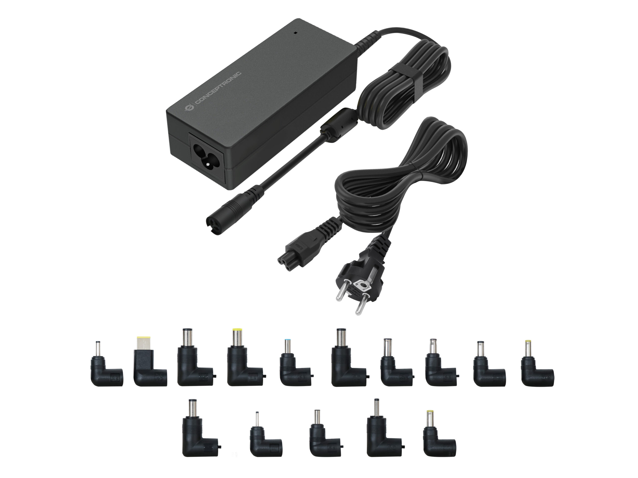 Conceptronic OZUL08B15 adaptador e inversor de corriente Interior 90 W Negro
