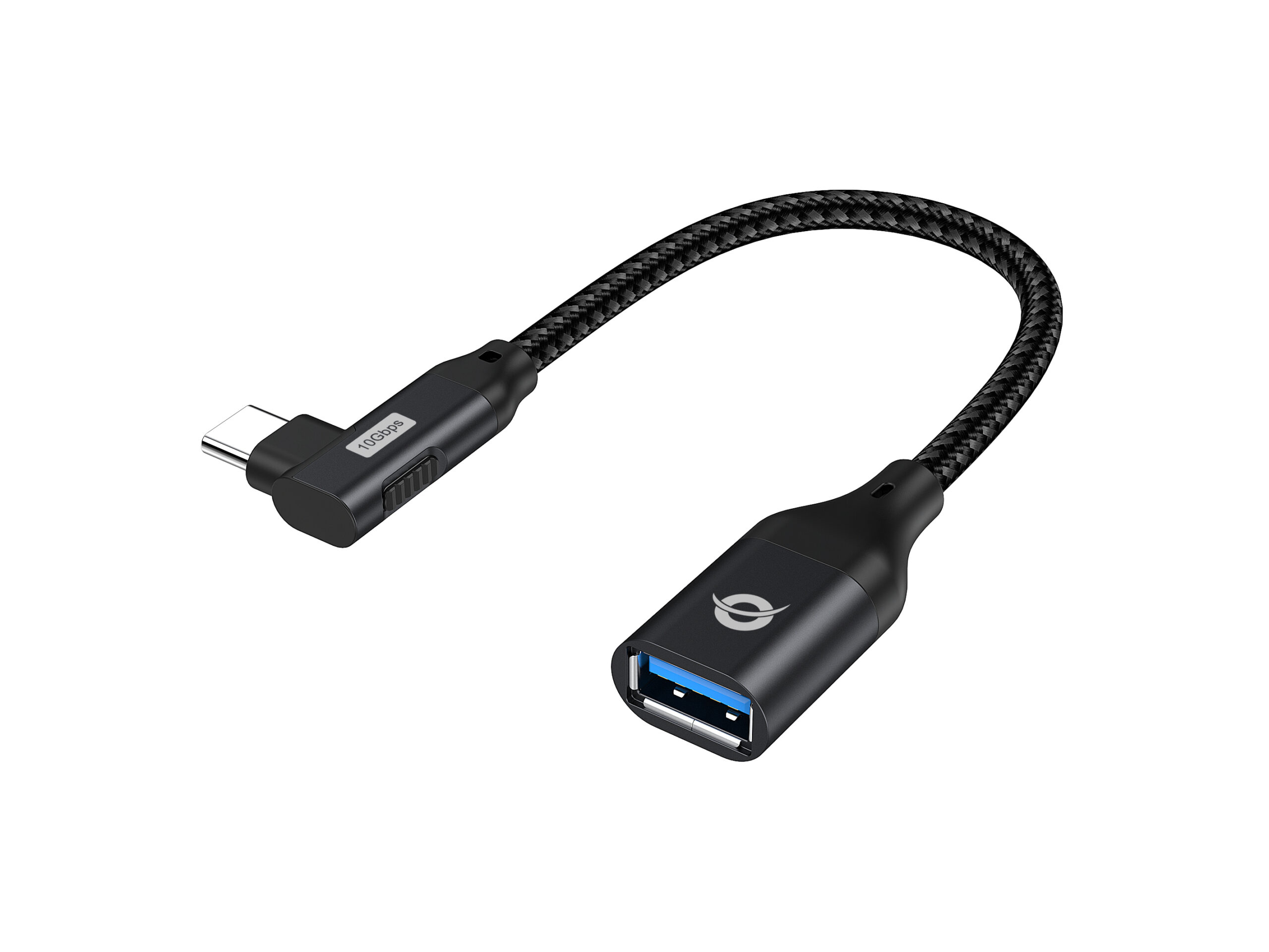 Conceptronic ABBY19B cambiador de género para cable USB-C USB-A Negro