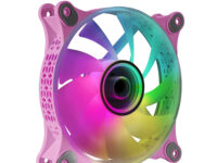 Mars Gaming MF-3D Rosa, Ventilador ARGB 360° 12cm, Espejo Infinito 3D, Sistema Anti-vibraciones, Ultra-silencioso, Compatibilidad Total