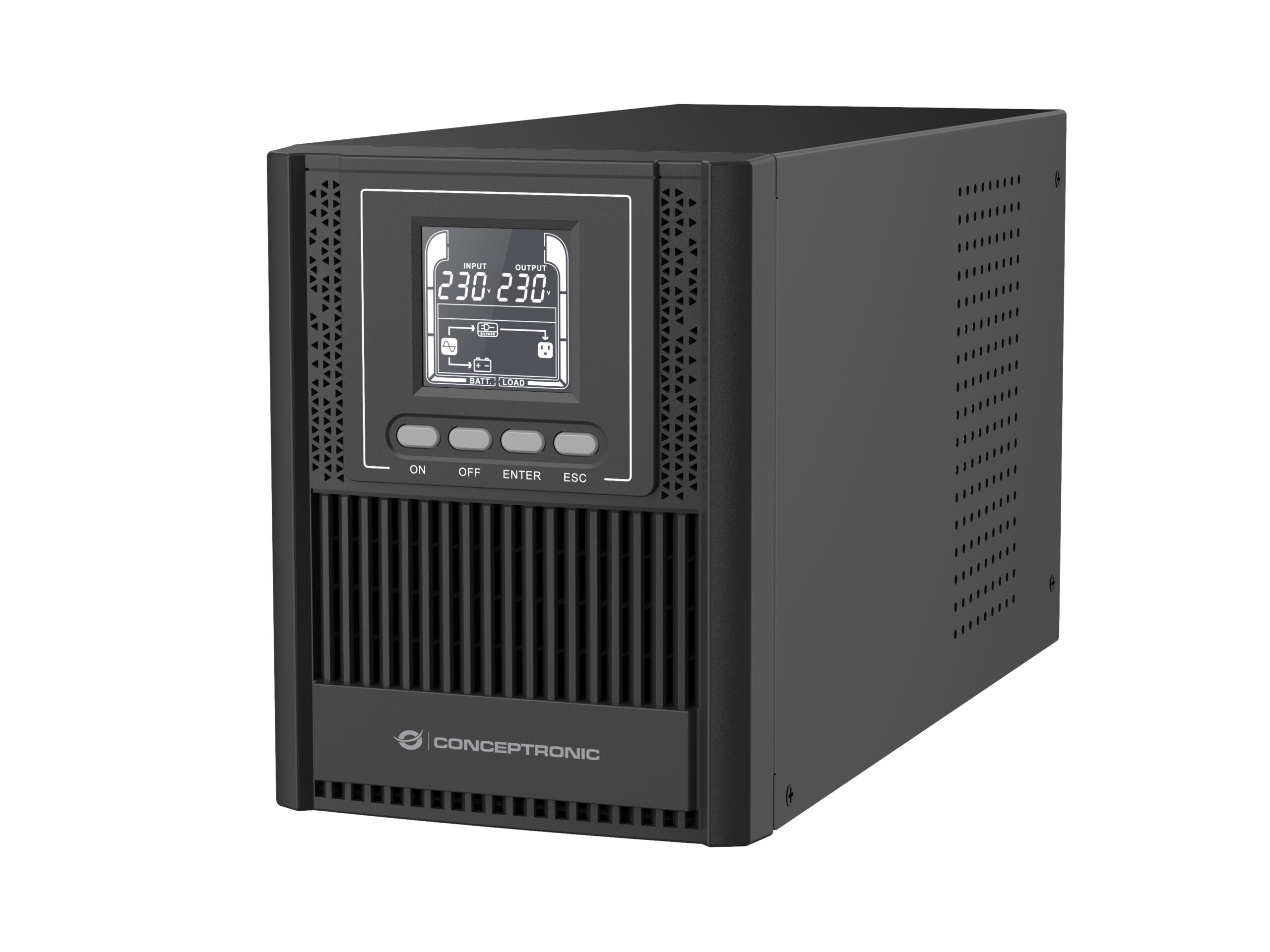 Conceptronic ZEUS52E1K sistema de alimentación ininterrumpida (UPS) Doble conversión (en línea) 1 kVA 900 W 4 salidas AC