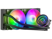 Mars Gaming ML-ONE240, Refrigeración Líquida CPU, TDP 400 W, Espejo Infinito, 2 Ventiladores FRGB Silenciosos, Multisocket Universal, Negro