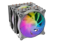 Mars Gaming Disipador CPU, Doble Torre Refrigeración, 6 Heatpipes HCT, TDP 300 W, 2 Ventiladores ARGB PWM 12 cm, MCPUXTW, Color Blanco