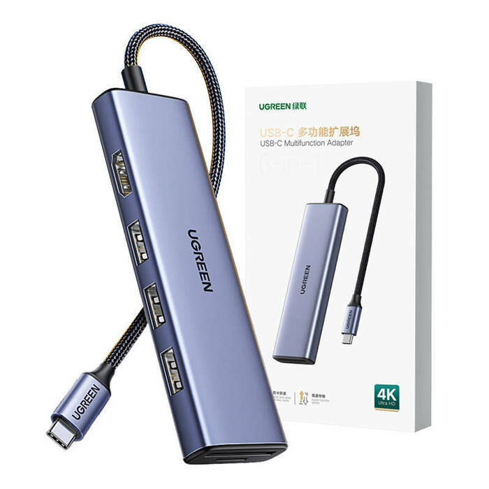 Ugreen 20956A hub de interfaz USB Tipo C 5000 Mbit/s Plata - Imagen 3