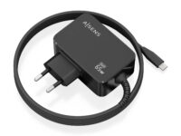 AISENS Cargador GaN 65W PD3.0 1xUSB-C 1.8m, Negro