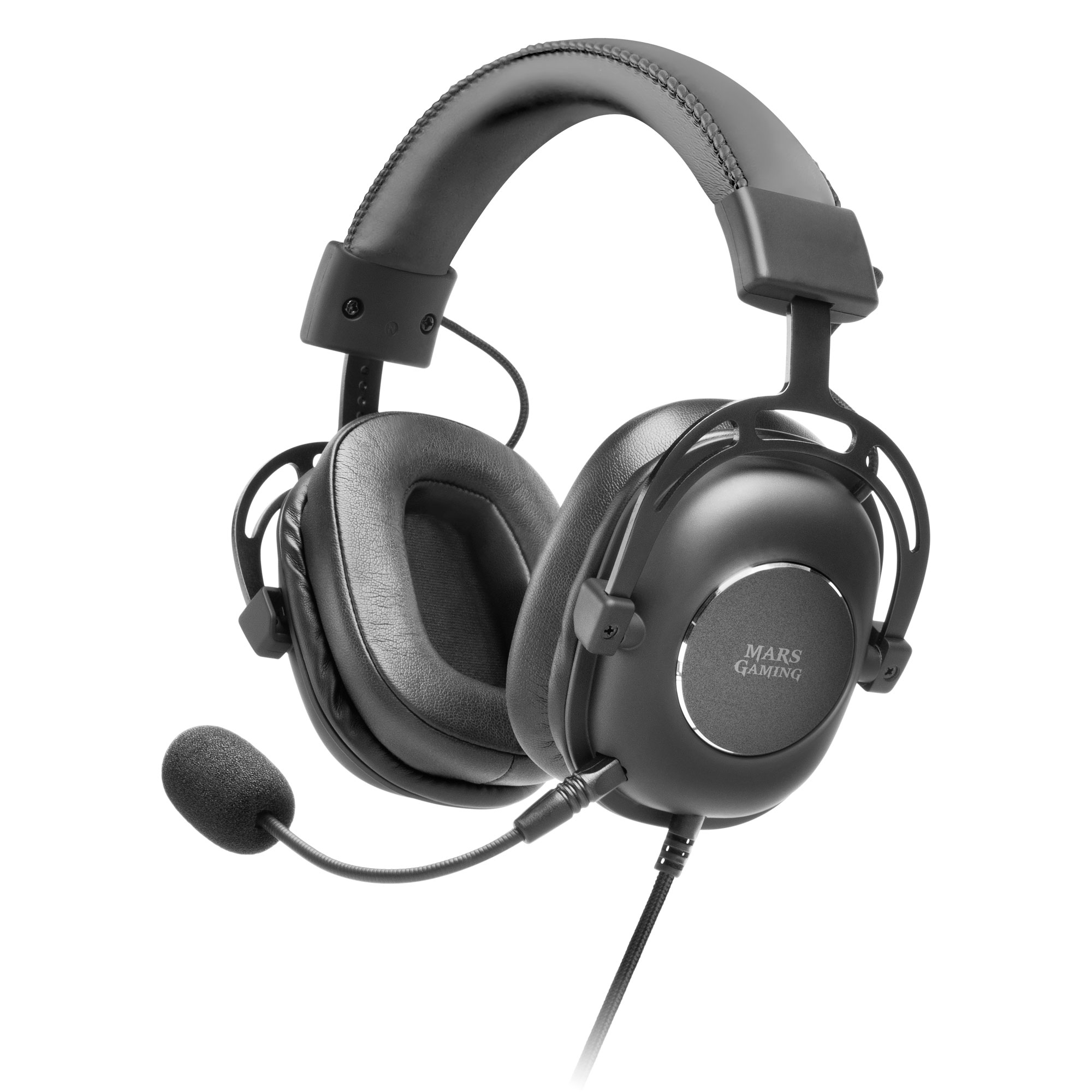Mars Gaming MH6, Auriculares Neografeno, Micrófono Extraíble, Tarjeta Externa 7.1, Negro