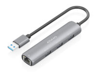 AISENS USB3.0 Dock USB-A A Ethernet Gigabit + Hub 3xUSB-A, Gris, 15cm
