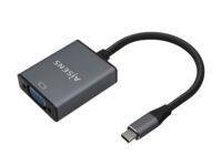 AISENS Conversor Aluminio USB-C a VGA, USB-C/M-HDB15/H, Gris, 15cm