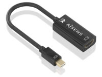 AISENS Conversor MINI DP a HDMI 4K@60Hz, MINI DP/M-HDMI/H, Negro, 15cm