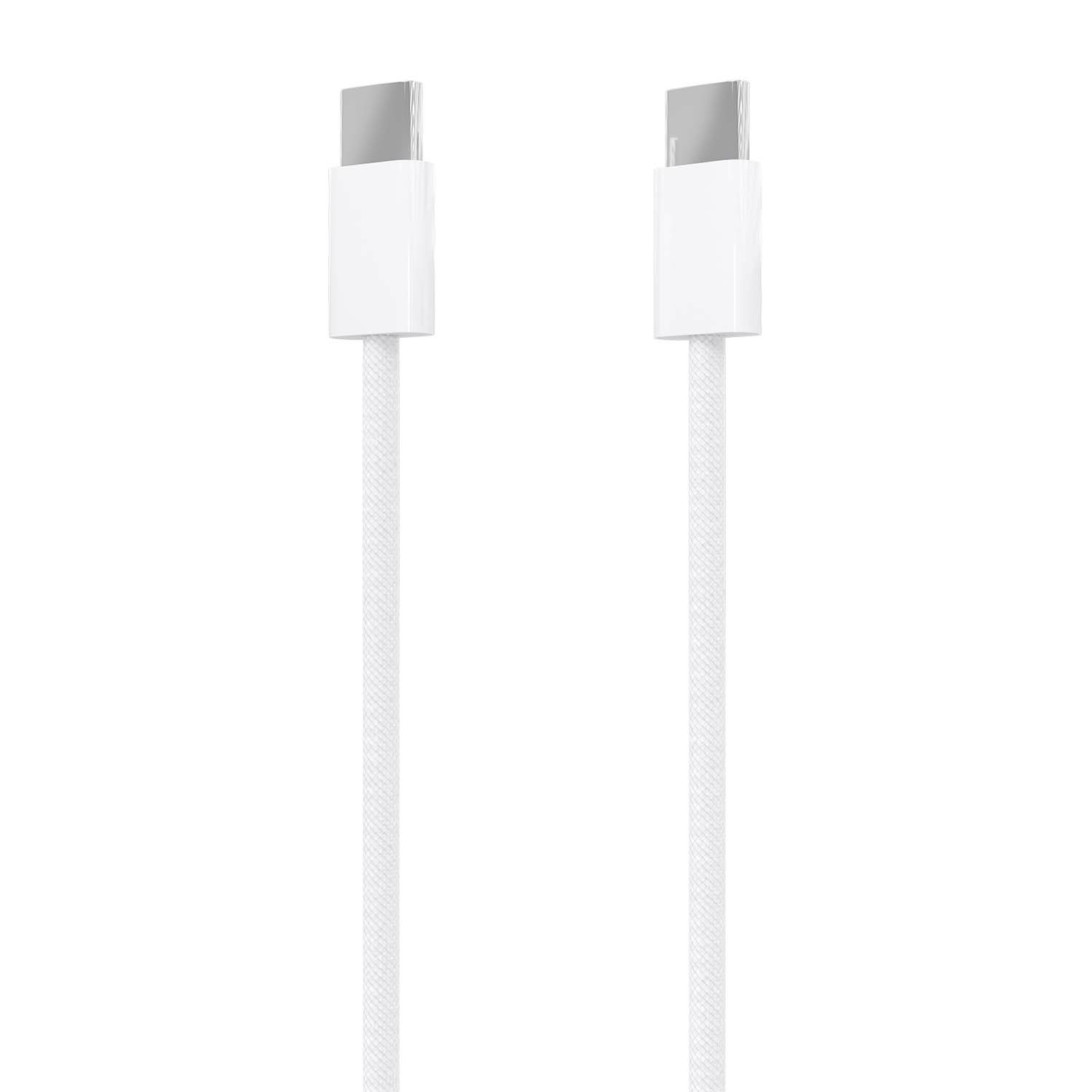 AISENS Cable USB 2.0 3A 60W Apple, tipo USB-C/M-USB-C/M, Blanco, 1.0m