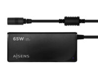 AISENS Cargador 65 W Automatico Universal Multitension Para Portatil Con 9 Conectores + USB-A QC.3.0