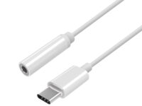 AISENS Conversor USB-C a audio estilo Apple, USB-C/M-Jack 3.5/H, Blanco, 15 cm
