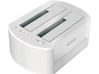 AISENS Estacion de Docking de Doble Bahia ASDS-D02W SATA 2.5/3.5 a USB 3.0/3.1 Gen1, Clone, Blanca