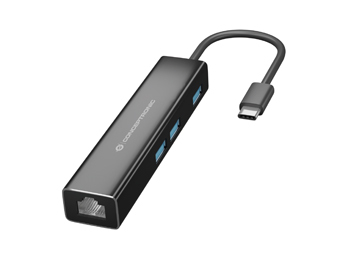 Conceptronic DONN07B base para portátil y replicador de puertos USB 3.2 Gen 1 (3.1 Gen 1) Type-C Negro