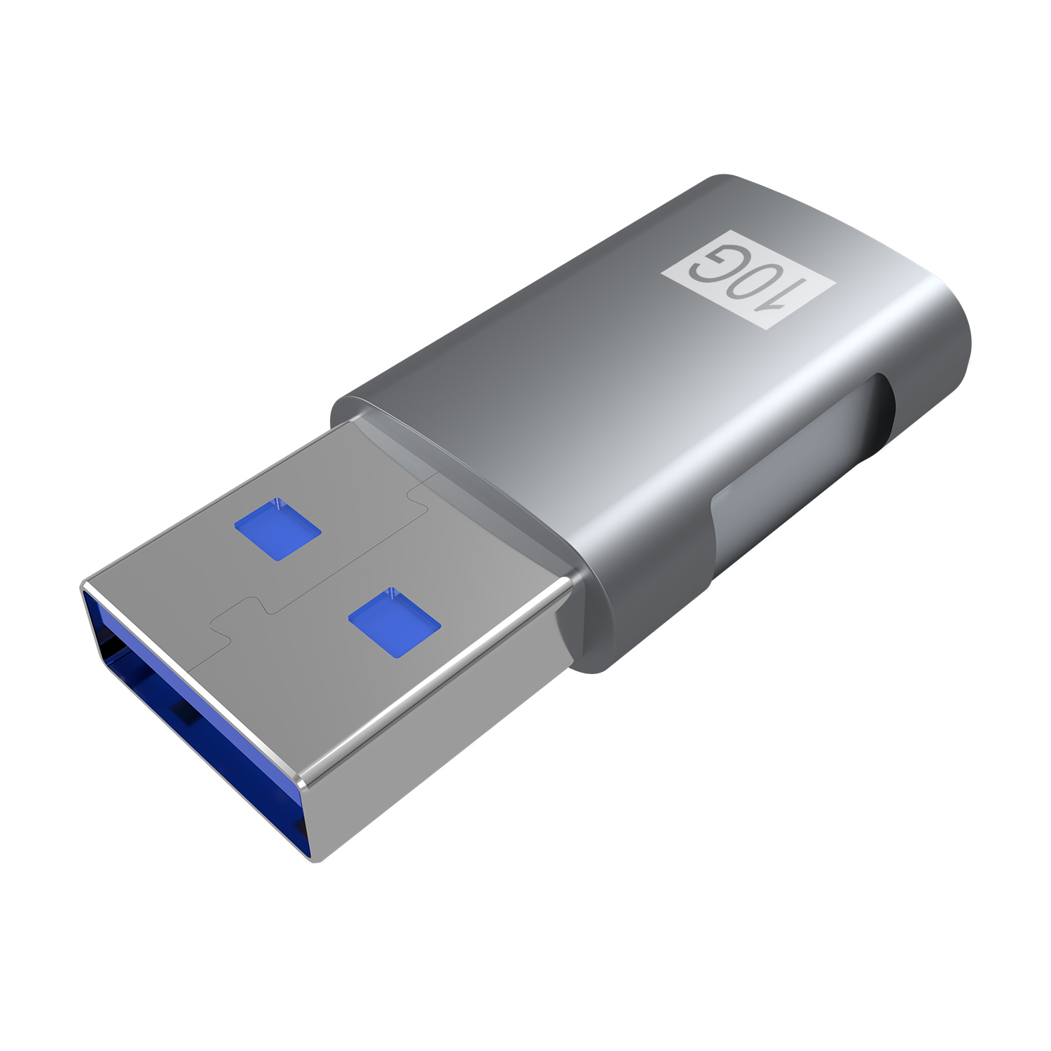AISENS Mini Adaptador USB 3.2 GEN2 10G 3A, Tipo USB-C/H-A/M, Gris - Imagen 2