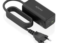 AISENS Cargador Sobremesa GaN 100W, 3x USB-C PD3.0 QC4.0 QC5.0, 1x USB-A QC3.0, Negro