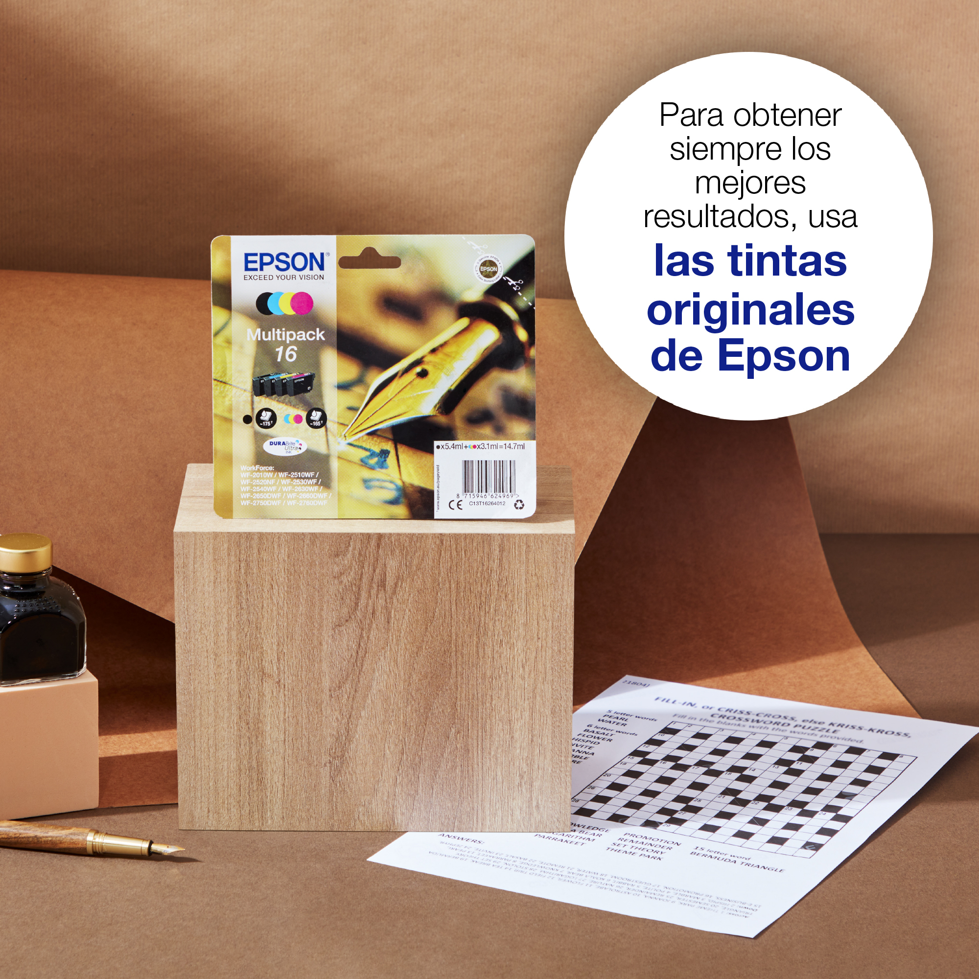 Epson Pen and crossword Singlepack Cyan 16XL DURABrite Ultra - Imagen 2