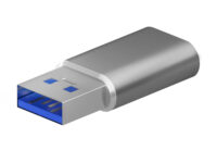AISENS Mini Adaptador USB 3.2 Gen2 / USB 2.0 3A, Tipo USB-C/H-A/M, Gris