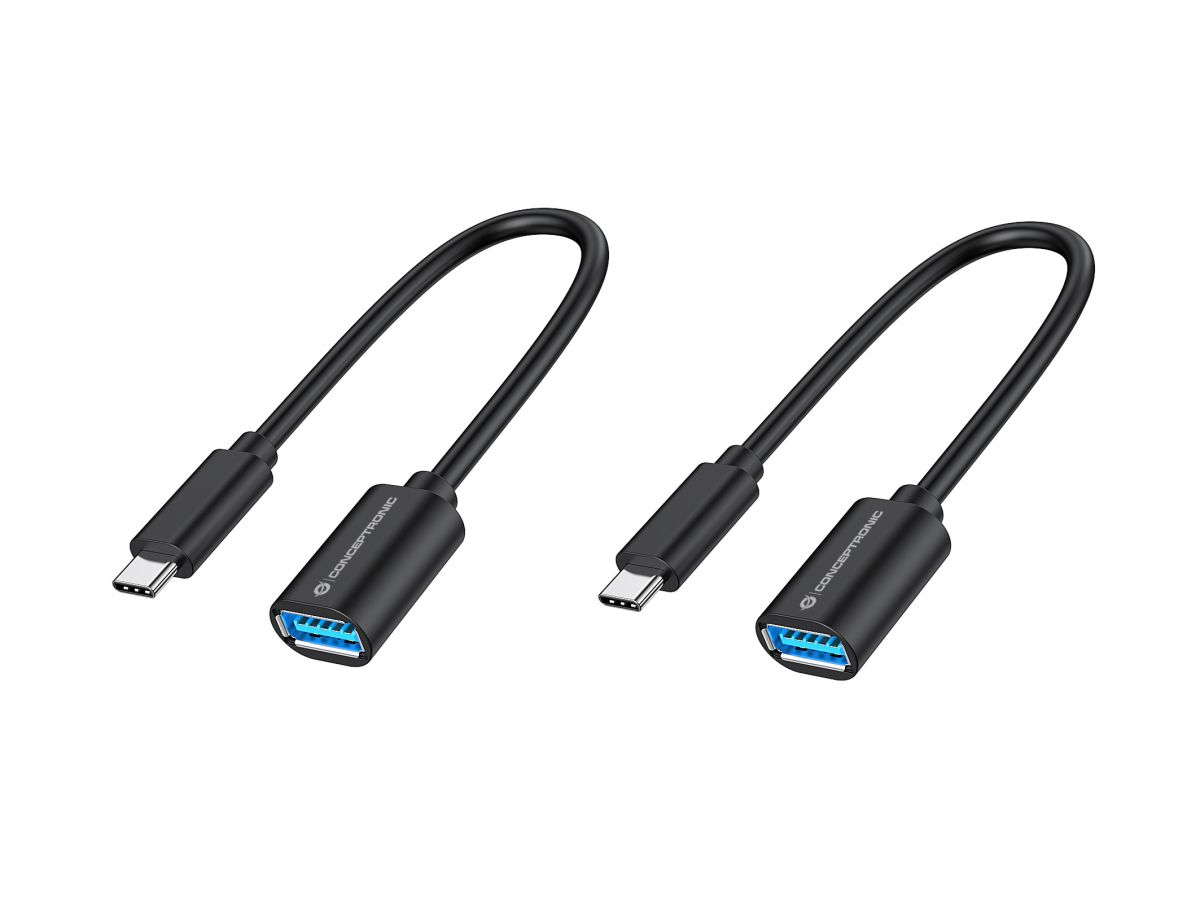 Conceptronic ABBY11B cable USB USB 3.2 Gen 1 (3.1 Gen 1) 0,2 m USB C USB A 5 Gbit/s Negro