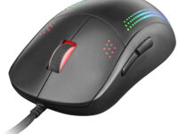 Mars Gaming MMPRO, Ratón Ambidiestro Ultra-Ligero, RGB Chroma, Óptico 32000 DPI, Negro
